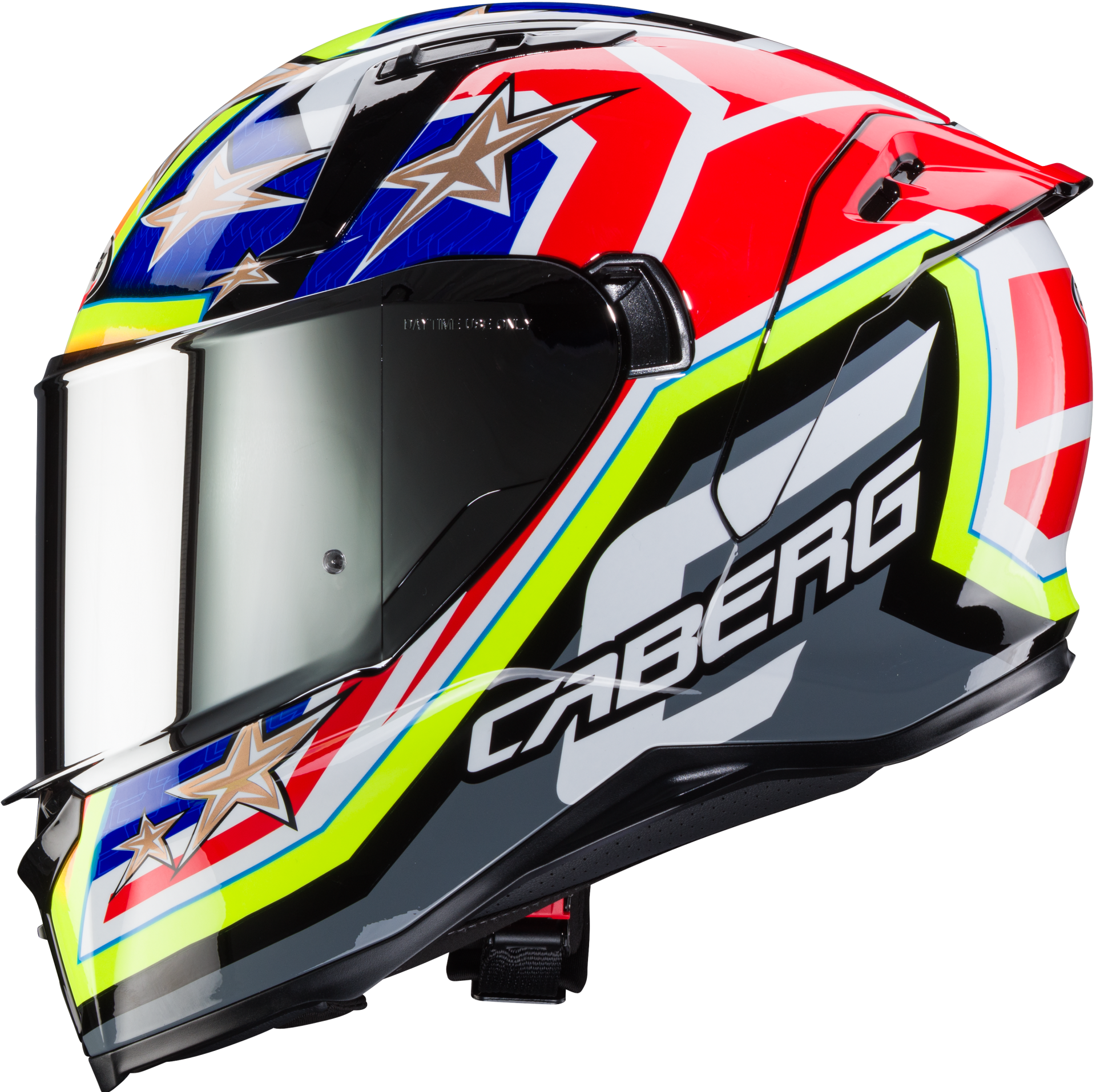 Caberg Avalon Track Siyah Fosfor Sarı Fosfor Kırmızı Mavi