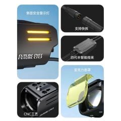 Future Eyes UF1 Motosiklet Sis Farı 60W Mavi Angel