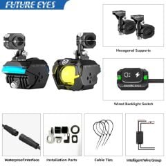 Future Eyes F30P Motosiklet Sis Farı 120W Mavi Angel