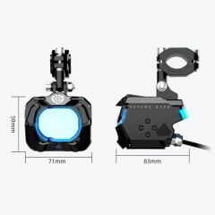 Future Eyes F30P Motosiklet Sis Farı 120W Mavi Angel